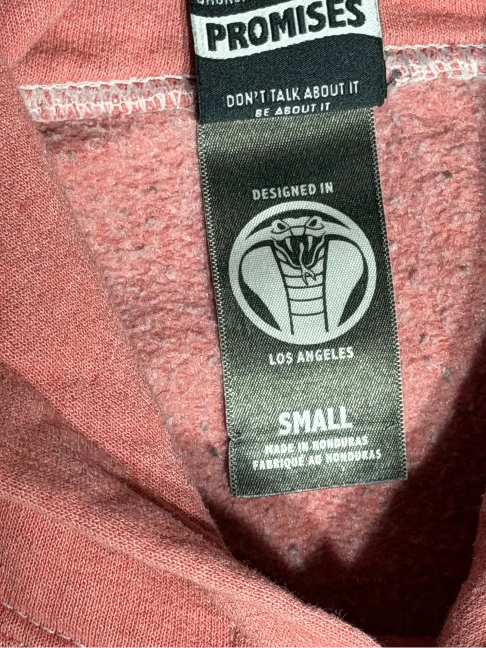 Men's Broken Promises Hoodie with Rose Graphic - Dusty Rose - Picture 8 of 8